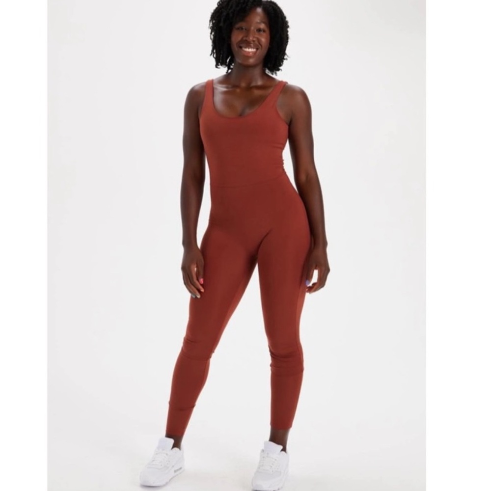 Women’s Rust Scoop-Neck Jumpsuit